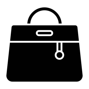 El çantası basit simgesi, vektör illüstrasyonu