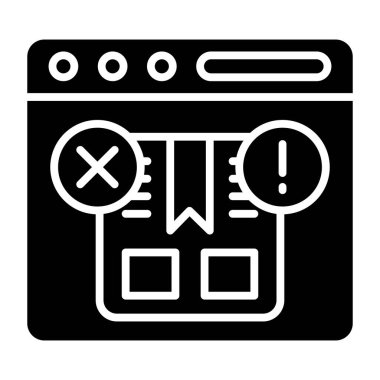 Hasarlı Paket basit simgesi, vektör illüstrasyonu