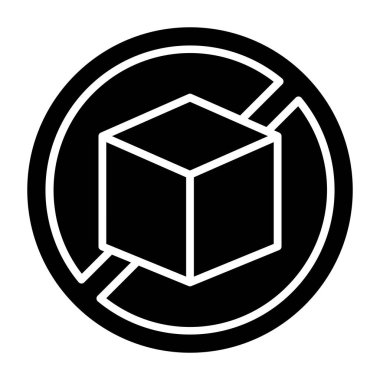 Eklenmiş Şeker yok basit simge, vektör illüstrasyonu