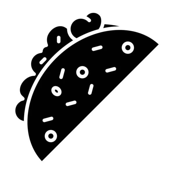 Taco Prosty Ikona Wektor Ilustracja — Wektor stockowy