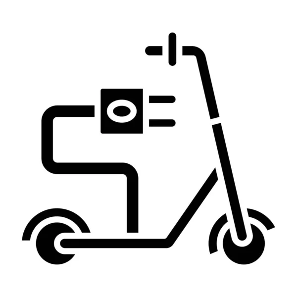 Ηλεκτρικό Kick Scooter Απλό Εικονίδιο Διανυσματική Απεικόνιση — Διανυσματικό Αρχείο