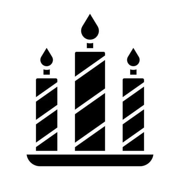 Einfache Illustration Von Kerzenvektorsymbolen Für Das Web — Stockvektor