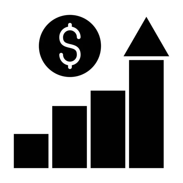 金融增长图 简单的例子 — 图库矢量图片