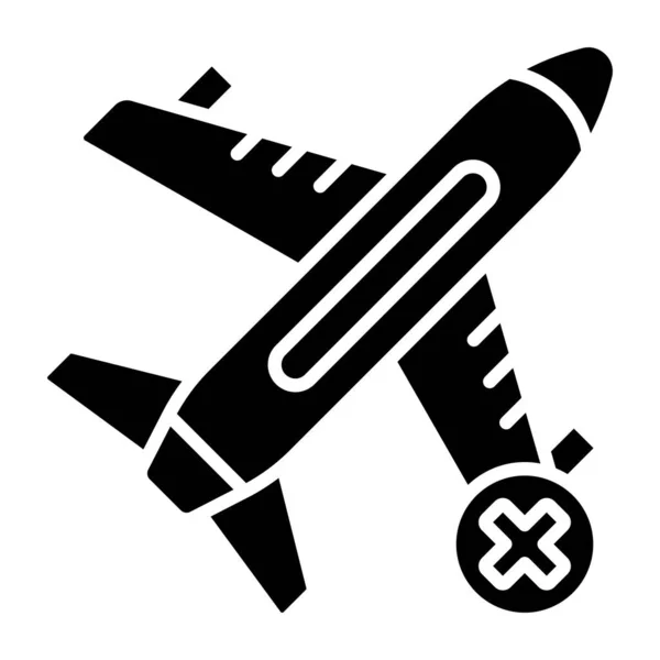 Letadlo Jednoduchá Ilustrace Webové Ikony — Stockový vektor