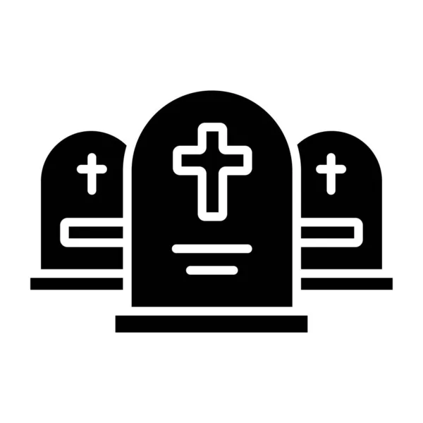 Graveyard Icon Vector Illustration — Stock Vector