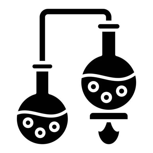Χημεία Πείραμα Απλό Εικονίδιο Διανυσματική Απεικόνιση — Διανυσματικό Αρχείο