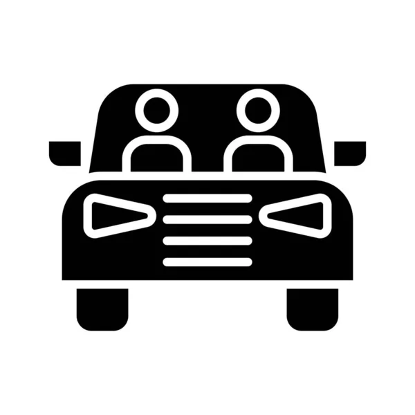 Carpool Prosty Ikona Wektor Ilustracja — Wektor stockowy