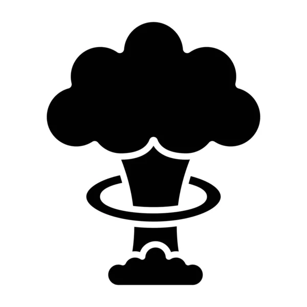 Atomrobbanás Egyszerű Ikon Vektor Illusztráció — Stock Vector