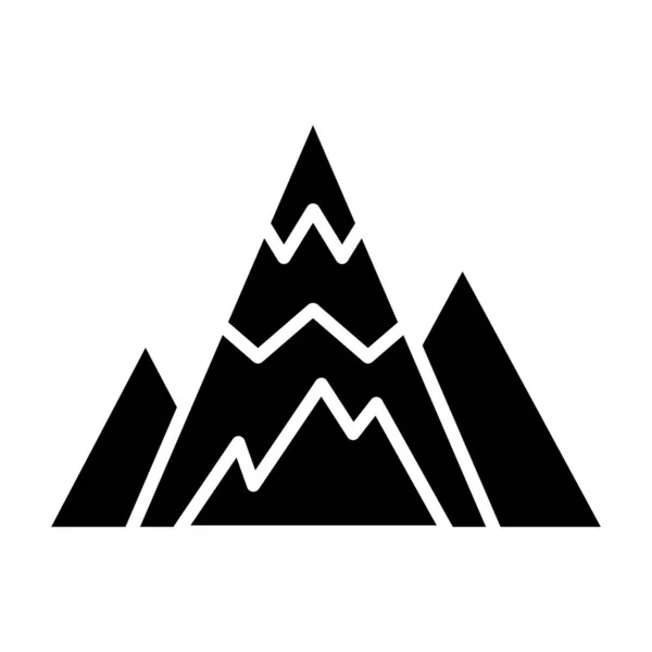 Montaña Pico Icono Vector Ilustración — Vector de stock