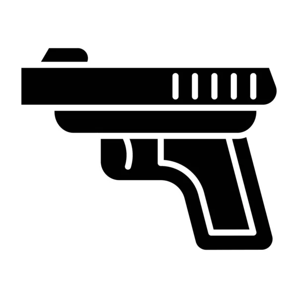 Ikona Broni Prosta Ilustracja Ikony Pistoletu Sieci — Wektor stockowy