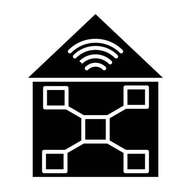 Ev Ağı basit simgesi, vektör illüstrasyonu