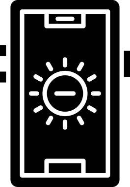 Parlaklık Düşük basit simge, vektör illüstrasyonu