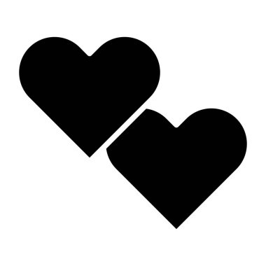 kalp basit simgesi, vektör çizim