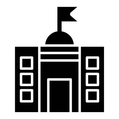 Hükümet binası. Web simgesi basit tasarım