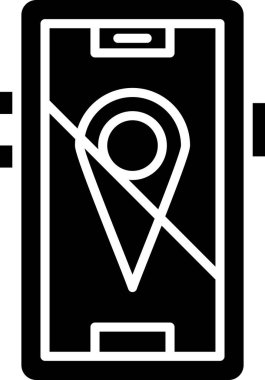 Konum basit simge, vektör illüstrasyonunu pasifleştir