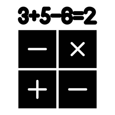 Hesaplama. Web simgesi basit illüstrasyon