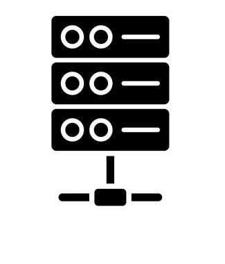veritabanı. Web simgesi vektör illüstrasyonu