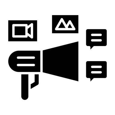 Basit kampanya simgesi, vektör illüstrasyonu