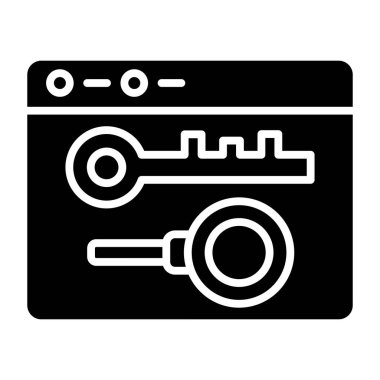 Anahtar Kelimeler Basit simge, vektör illüstrasyonunu ara