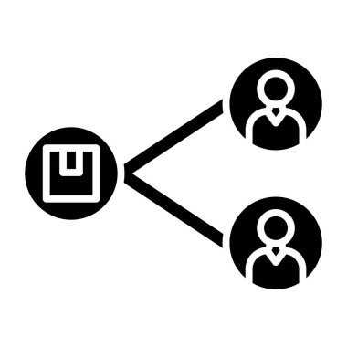 Platform basit simgesi, vektör illüstrasyonu paylaşılıyor