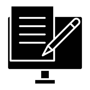 Çevrimiçi Kopyalama basit simgesi, vektör illüstrasyonu