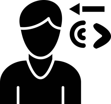 İşitsel Halüsinasyon basit simgesi, vektör illüstrasyonu