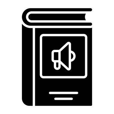 Kitap Tanıtımı basit simge, vektör illüstrasyonu