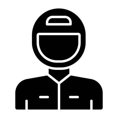 Sürücü basit simgesi, vektör illüstrasyonu