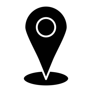Konum basit simge, vektör illüstrasyonu
