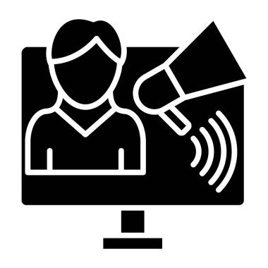 Etkileyici Erkek simgesi, vektör illüstrasyonu