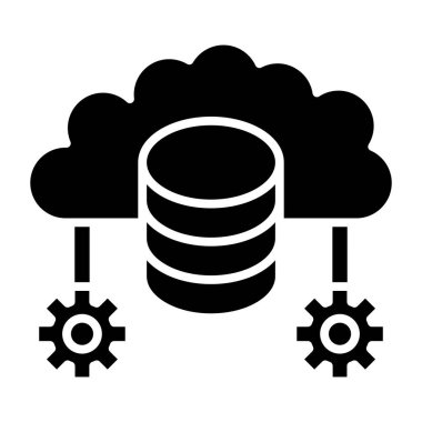 Büyük Data basit simgesi, vektör illüstrasyonu