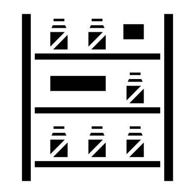 Rafta Kullanılabilirlik üzerine basit simge, vektör illüstrasyonu