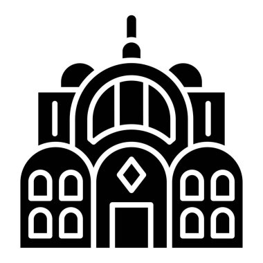 Desert Palace basit simgesi, vektör illüstrasyonu