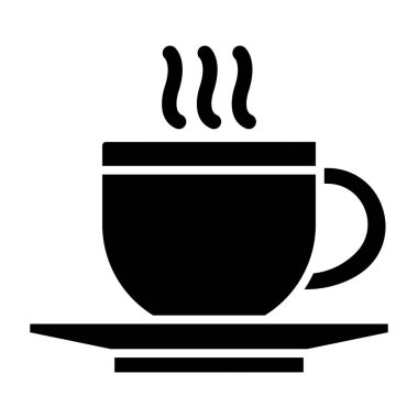 Kahve. Web simgesi basit illüstrasyon