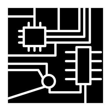 İşlemci. Web simgesi basit tasarım