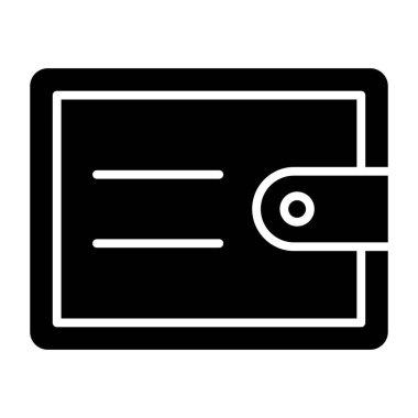 Cüzdan. Web simgesi basit illüstrasyon