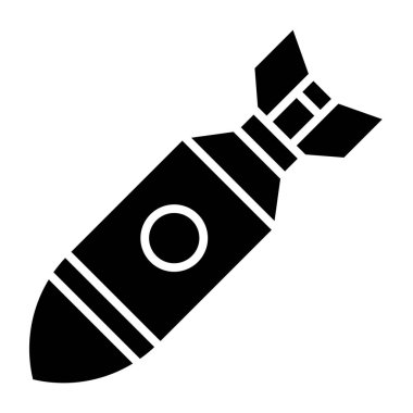 Atom Bombası simgesi, vektör çizimi 