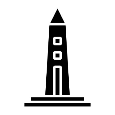 Dikilitaş simgesi, vektör illüstrasyonu 