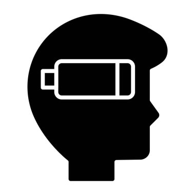 Yorulmuş simge, vektör illüstrasyonu 