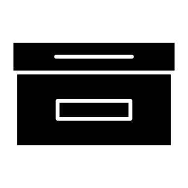 Belge Kutusunun vektör illüstrasyon simgesi tasarımı