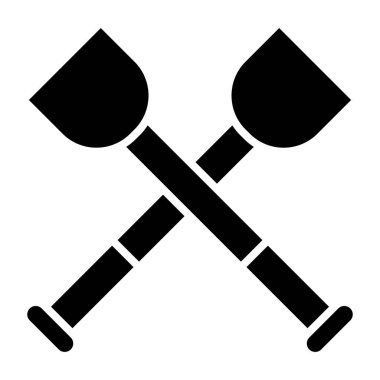 Kürek simgesi, vektör illüstrasyonu 