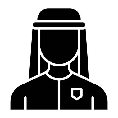 Arap Adam simgesi, vektör illüstrasyonu 