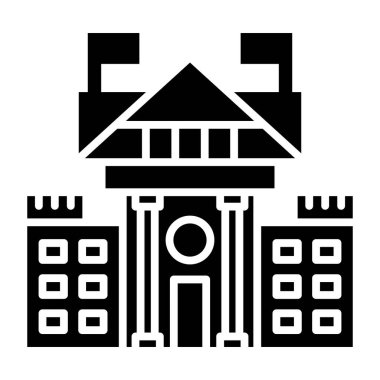 Bina. Web simgesi basit tasarım 