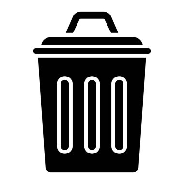 Çöp. Web simgesi basit illüstrasyon