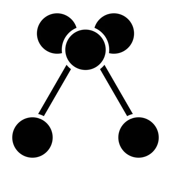 Molekulák Web Ikon Egyszerű Illusztráció — Stock Vector