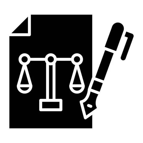 Ikona Wektora Prawa Sprawiedliwości — Wektor stockowy