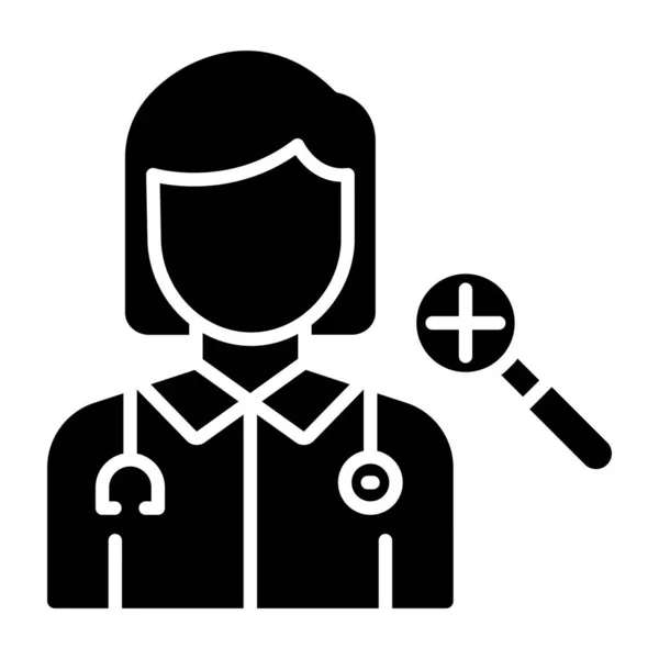 Doctor Icono Web Ilustración Simple — Vector de stock