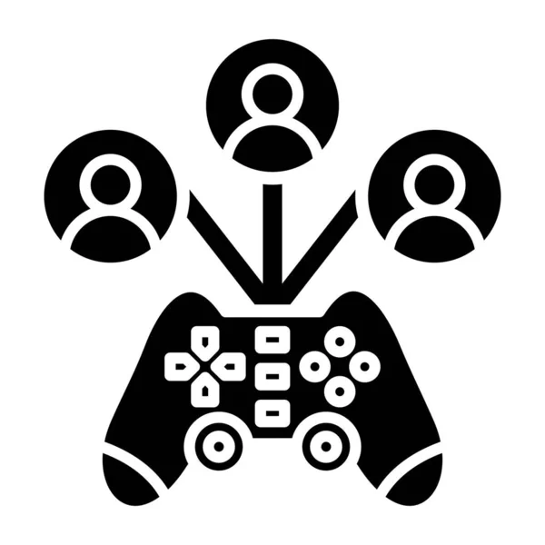 Game Viewers Eenvoudig Pictogram Vector Illustratie — Stockvector