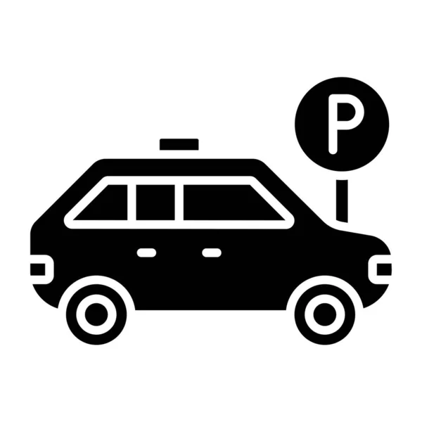 Parkolás Egyszerű Tervezés — Stock Vector