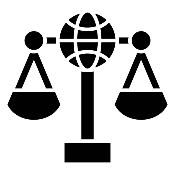 Völkerrecht Einfaches Symbol Vektorillustration — Stockvektor